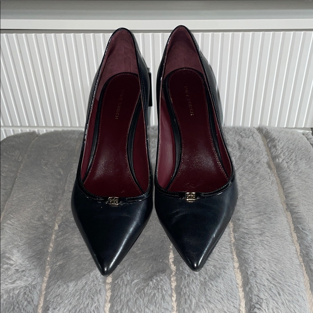 Tory Burch Black Leather Heels